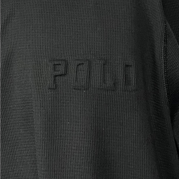 Polo Ralph Lauren New XXL Black Puffy Letter Thermal Longsleeved Tan Man Shirt - Picture 6 of 9